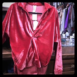Velour Rust Boutique Glam Shirt